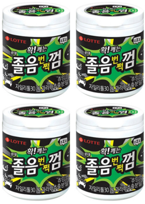 롯데웰푸드 졸음번쩍 껌 오리지널, 87g, 4개