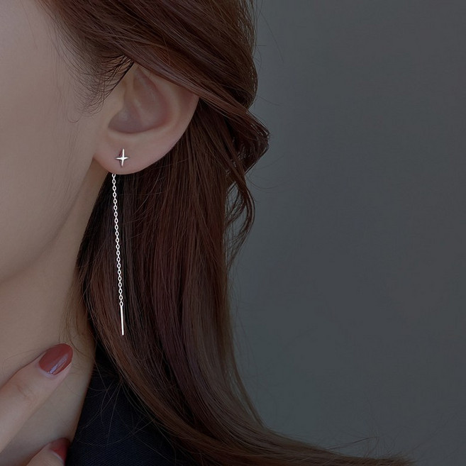 태쓰 긴줄 드롭 롱 귀걸이