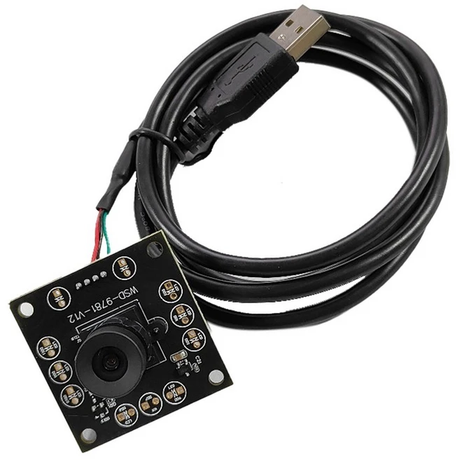OV9281 카메라 모듈 글로벌 셔터 120fps 720p 단색 웹캠 1280x720 고 프레임 속도 캡처 USB 드라이브 무료, 1개, 검은색 - 쿠팡