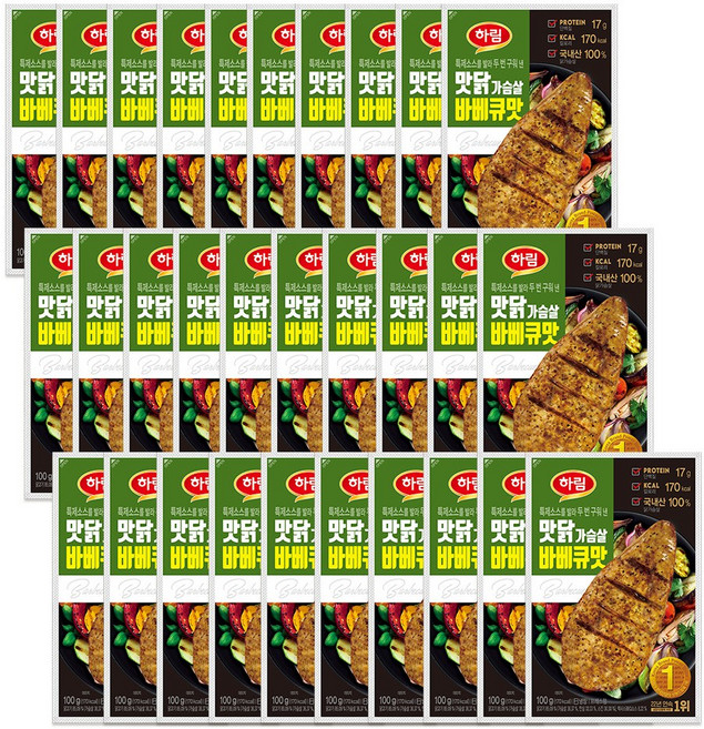 맛닭가슴살바베큐맛 100g 30봉, 30개