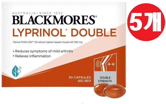 블랙모어스 호주 두배 효과 리프리놀 더블 영양제 5병특가 [관부가세포함], 30정, 5개