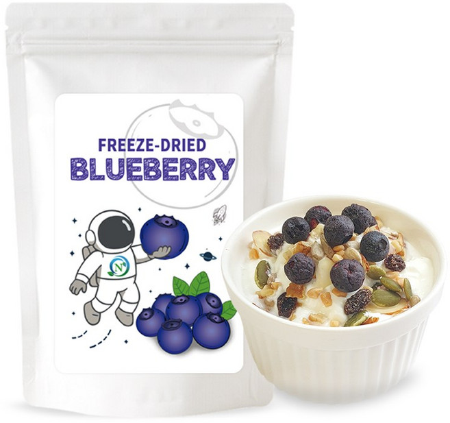 뿌려먹는 요거트&시리얼 토핑용 블루베리홀, 5개, 30g