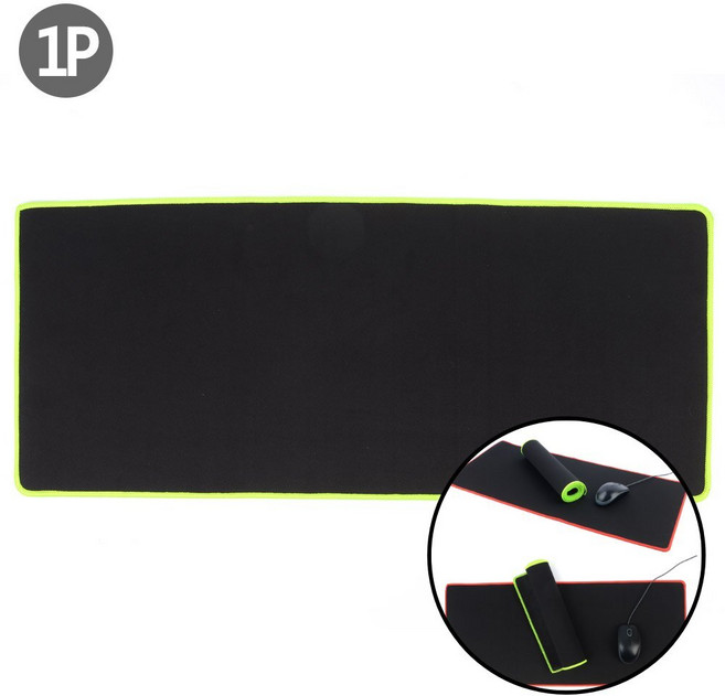 아이퀸 최고급 게이밍 컴퓨터 방수 장패드 마우스 키보드 PC 데스크 책상 매트 패드 게임용 초대형, 중형A:블랙 700x400x4mm, 1개