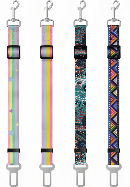 태디하우스 강아지 차량용 안전벨트 충격완화 하네스 목줄 세이프, 1개, 드림캐쳐 패턴