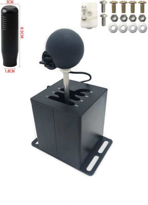 레이싱 게임 H패턴 변속기 핸들 G27 시뮬레이션, 1개, 블랙 6R 유카 18단, 기본 모델명/품번