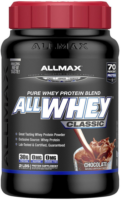 ALLMAX ALL WHEY CLASSIC分離乳清蛋白粉, 巧克力, 1入, 907g