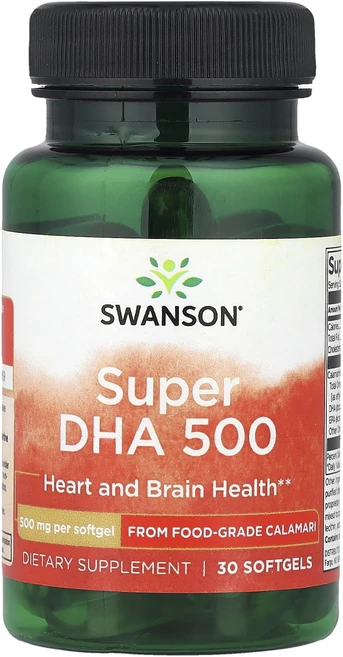 Swanson Super DHA 500 500mg 소프트젤 30정, SwansonSuperDHA500500mg소프트젤30정, 1개 - 쿠팡