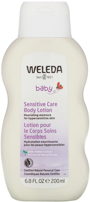Weleda 베이비 민감성 케어 베이비 로션 화이트 말로우 추출물 200ml(6.8fl oz) 2팩, 200ml, 1개 - 쿠팡