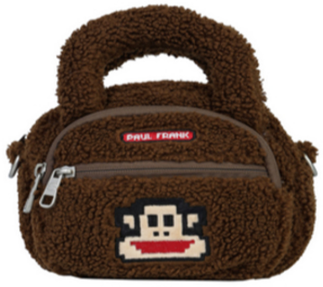 PAUL FRANK 大嘴猴 絨毛小側包, 咖啡
