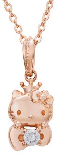 산리오 헬로키티 목걸이 45주년 기념 펜던트 여성패션목걸이 로즈골드 SA45KT-N003PG