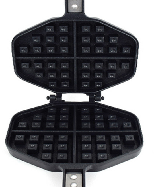 하라 와플팬 4구 점보와플팬 와플만들기 크로플팬, 1개, 15cm