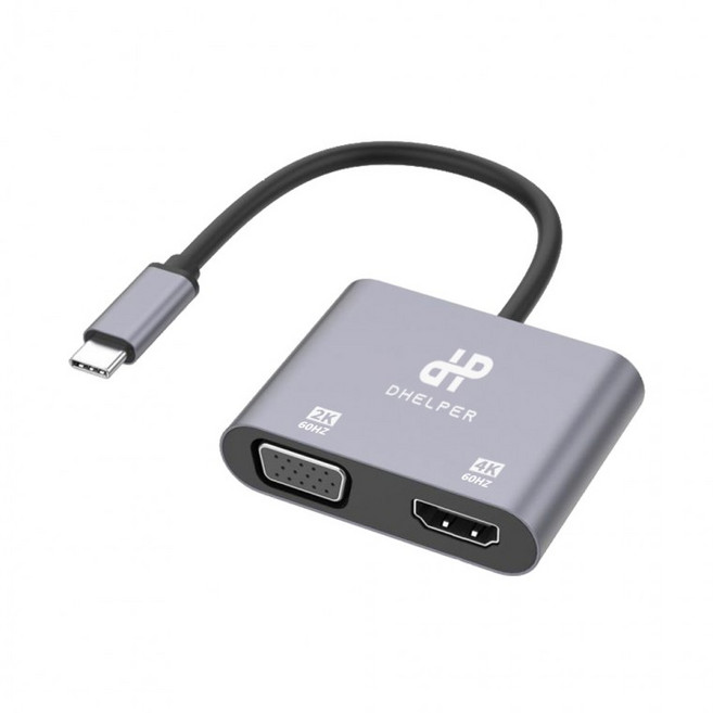 USBC듀얼모니터 USB멀티HDMI HDMIUSBC C타입VGA컨버터 VGATOUSB C타입 USB to, 상세페이지 참조, 1개