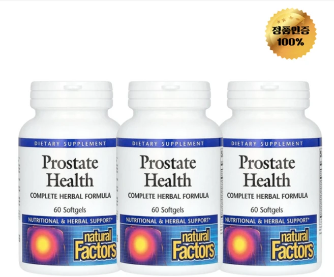 2+1 내추럴 팩터스 전립선 건강 소프트젤 60정, 3개 - 쿠팡