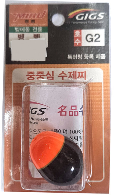 긱스 미루 벵벵 소형벵에돔 전용찌 G2호, 1개, 혼합색상