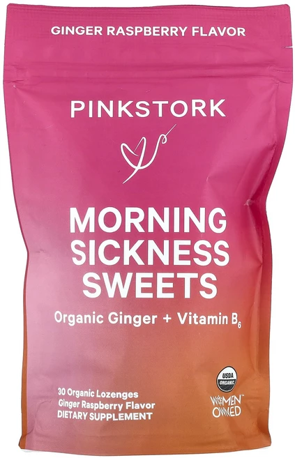 Pink Stork 입덧 과자 생강 라즈베리 유기농 사탕 정제 30정, PinkStork입덧과자생강라즈베리유기농사탕정제30정 - 쿠팡