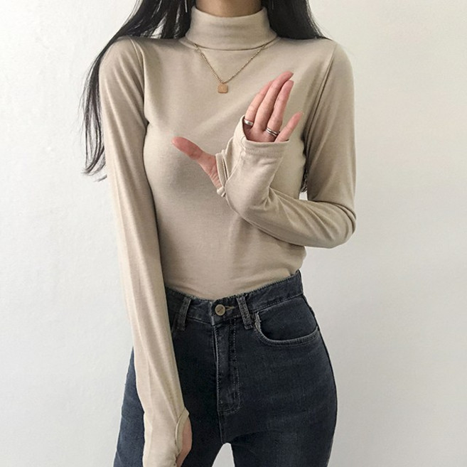 6컬러 따뜻한 이너 핸드워머 폴라 티셔츠