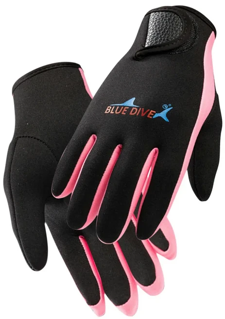 네오프렌 장갑 다이빙 겨울 장갑 3mm 잠수복 장갑 카약 장갑 승마 남성과 여성 겨울 방풍 미끄럼 방지 장갑, 에스엠, 02 핑크