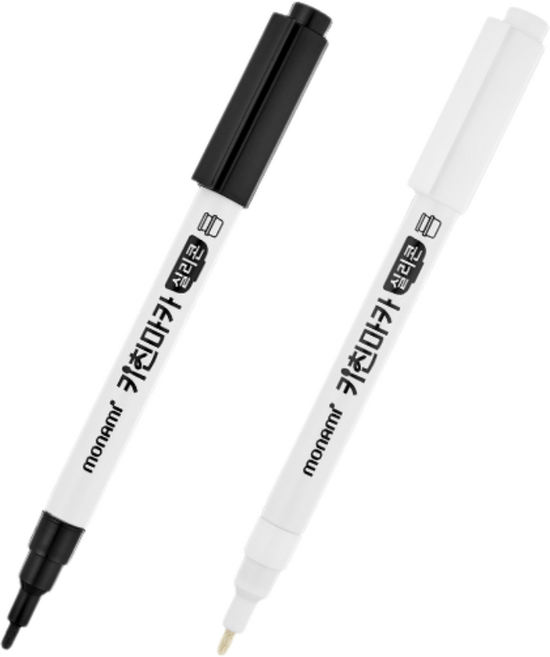 LABU 키친마카 실리콘용기 블랙화이트펜, 1개, 블랙+화이트