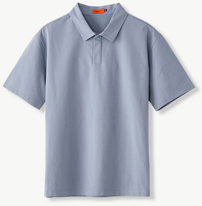 [STCO] 남성 이지케어 기능성 히든버튼 카라 반팔 티셔츠 세미오버핏 블루