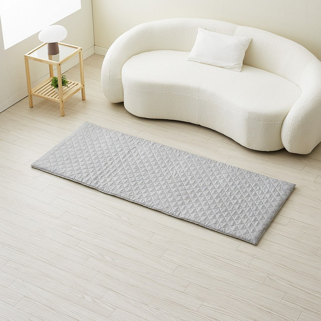 한일좋은자리 탄소섬유 토퍼 접이식 매트리스 사계절용, 라이트그레이