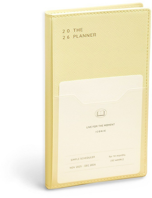 아이코닉 위클리 다이어리 스케줄러 2026 더 플래너 S, 02 BUTTER, 1개