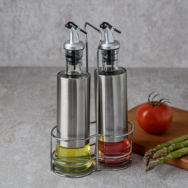 인블룸 원터치 스텐 오일병 2종 + 거치대 세트, 300ml, 1세트