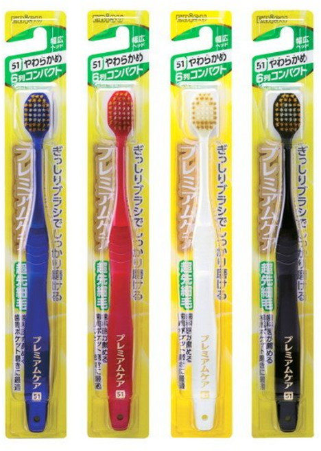 에비스 칫솔 프리미엄케어 콤팩트 부드러운모 (51) 10개, 1개입