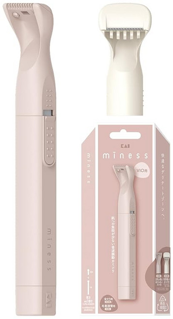 카이지루시 miness 마이니스 면도기 vio 전동 면도기 델리케이트 존 여성 각종 교체날 포함 GA0134, 1개, 1개입