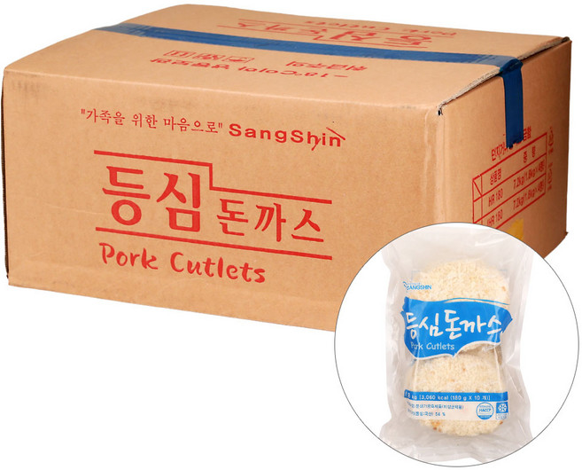 통등심돈까스 1.8KG(180Gx10입)㈜상신종합식품 BOX(4), 4개, 1.8kg