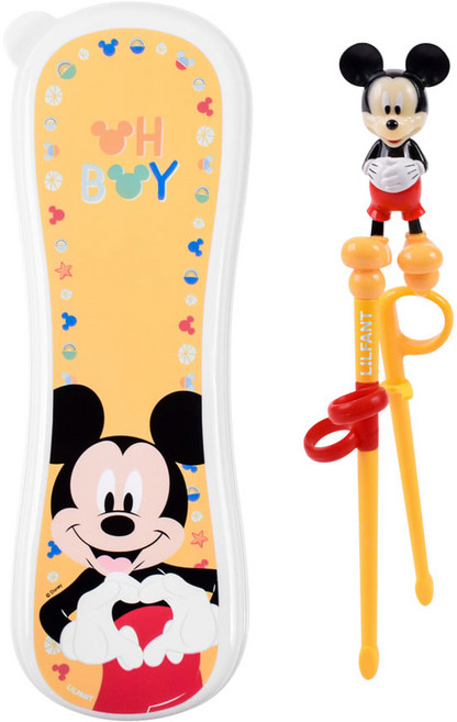 릴팡 미키 모션젓가락 깊은와이드케이스 세트(오보이), 1개