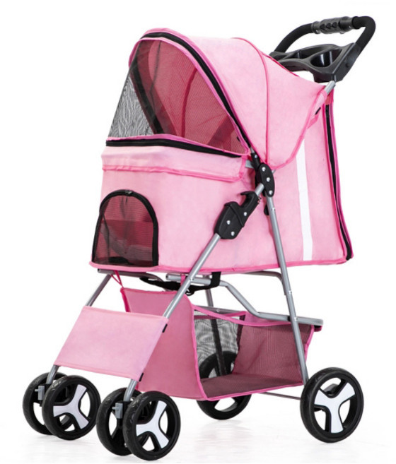 다퍼남 아라바 반려동물 유모차, 핑크, 1개