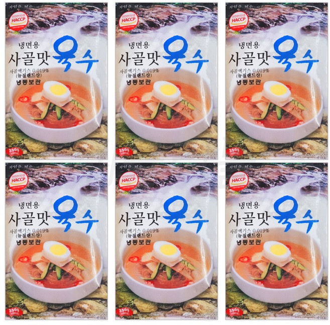 [퀴클리몰] 농민식품 사골맛 냉면육수, 350g, 6개