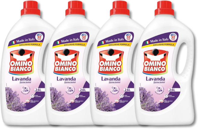 오미노비앙코 라벤더향 액상세제 본품, 2.6L, 4개
