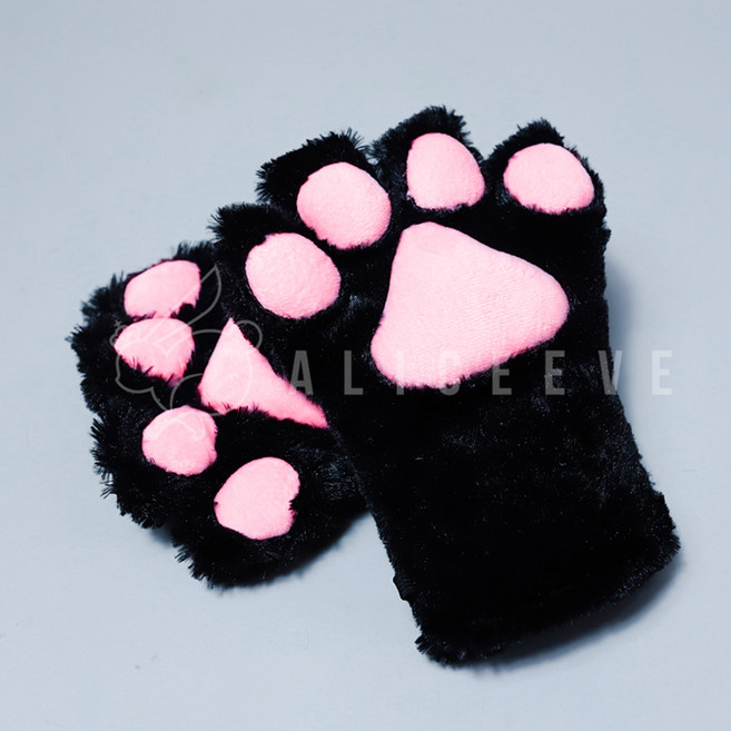 귀여운 동물 발바닥 털장갑 할로윈 파티 소품 곰발바닥 고양이 손