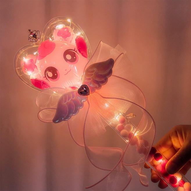 티니핑 LED 하트봉 인형꽃다발, 1개, 하츄핑