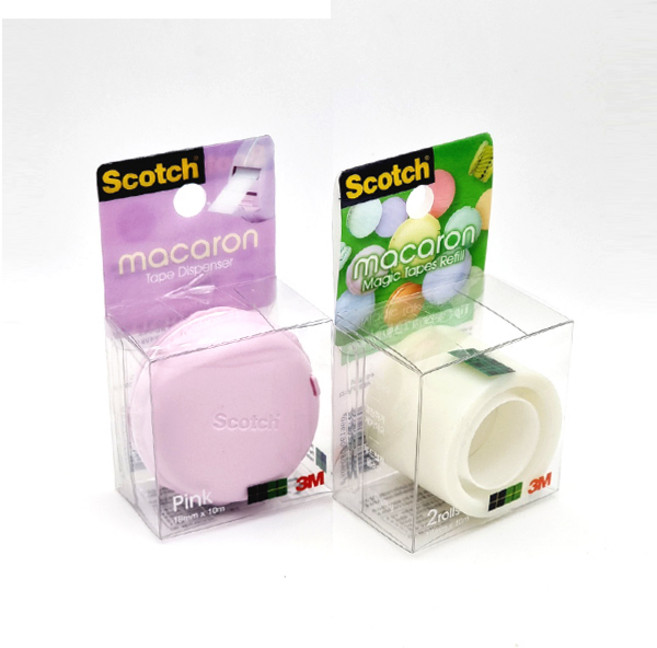 3M 매직테이프 마카롱 디스펜서(18mmX10M)+매직테이프리필(2개) 세트, 1세트