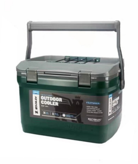 스탠리 아이스박스 15.1 어드벤처 쿨러 캠핑 차량용 화이트, 그린, 15.1L