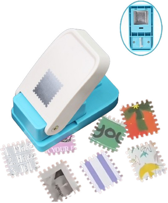 리빙미 다꾸 우표 / 사각 모양 펀치 펀칭기, 1개, 우표모양 2.6cmx2.1cm