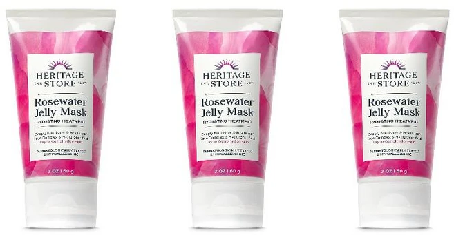HERITAGE STORE 헤리티지 스토어 로즈워터 젤리 마스크 60g 3팩, 1개입 - 쿠팡