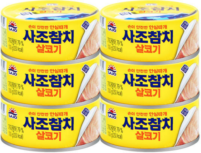 살코기참치 100g x6캔, 6개