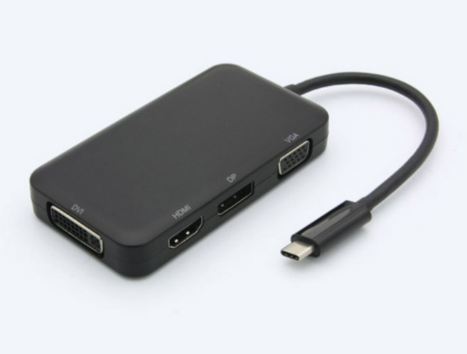안정적 영상출력 USB C to HDMI/VGA/DP 변환어댑터 / 전송기 광 용품 PC, 1개