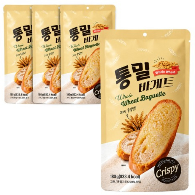 통밀 바게트 180gx4봉 고소한 통밀맛, 180g, 4개