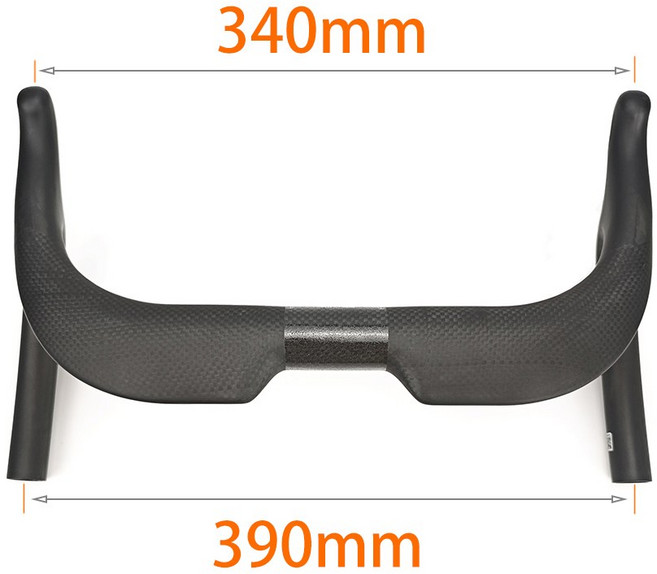 2024 BALUGOE 탄소 섬유 트랙 사이클링 핸들 도로 자전거 바 TT 고정 기어 UD Matt 31.8MM 스포츠 UCI, 06 3K 340-390mm, 1개