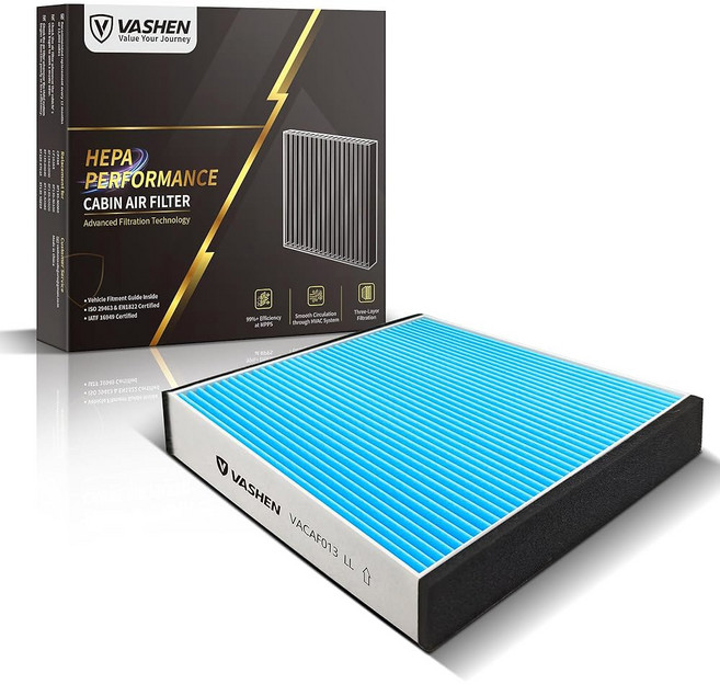 VASHEN CF10285 캐빈 에어 필터 H11 고공류 복합 미디어 강한 교류 공기 흐름을 위한 낮은 제한 일부 캠리 코롤라 RAV4 4러너 차량에 적합 적합 확인됨, 1