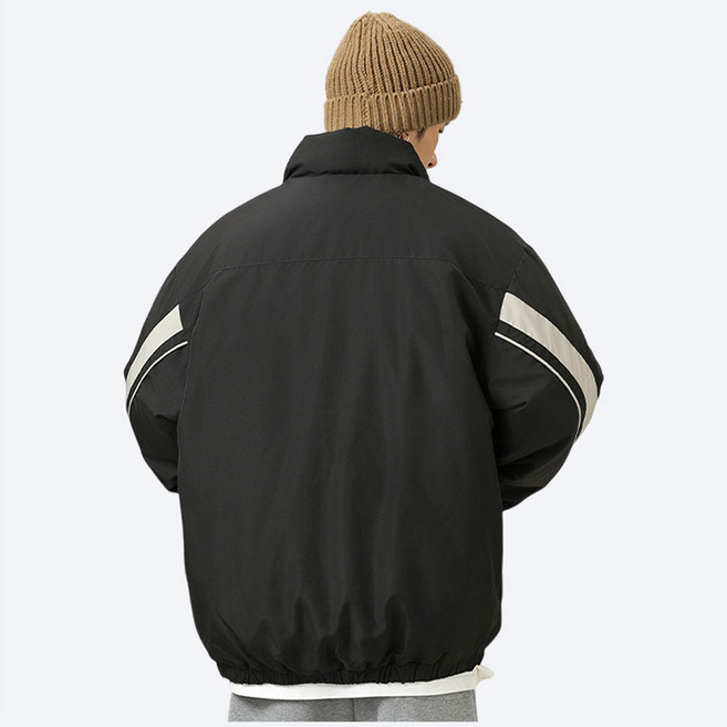 에브리핏 남자 리버시블 숏패딩 양면 투톤 배색 스탠드넥 오버핏 겨울 방한 점퍼
