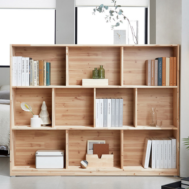 동서가구 라스카 삼나무 원목 가로 1550 책장 DF912054, 내추럴