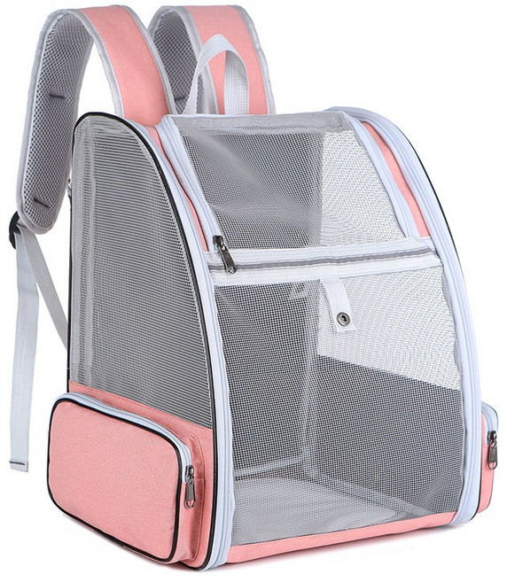 JINXIY 고양이 배낭은 여름의 어깨에 가방에서 꺼내서 고양이 가방 케이지 개 휴대용 고양이 가방을 들고 다니는 통기성 애완 동물, 분홍색, 1개