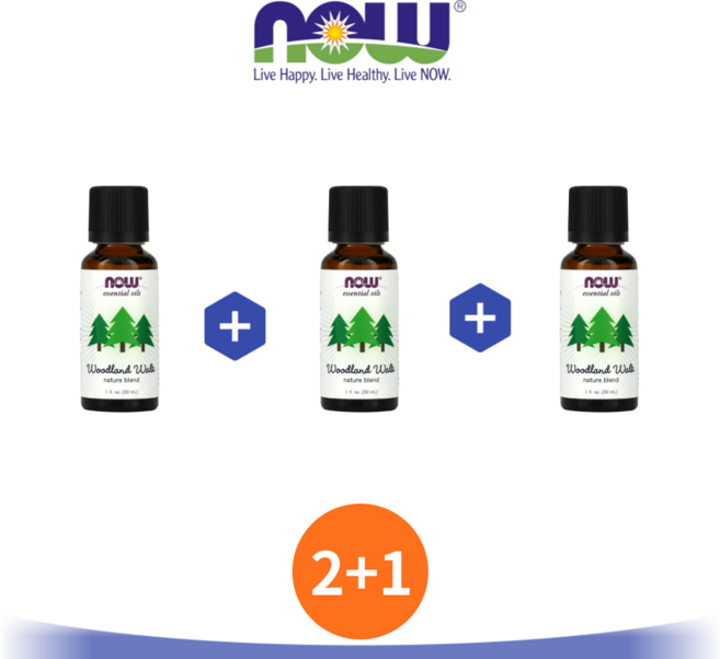 나우푸드 에센셜 오일 우드랜드 워크 30ml 솔잎 시더우드 두송열매 유향 몰약 3세트