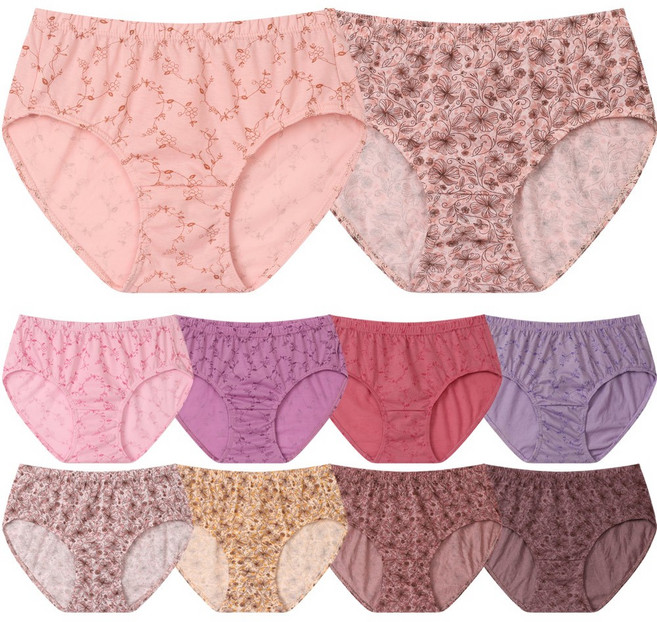 KPL 10매 구성 블루밍 맥시 스타일 면 여성팬티 10매 세트 빅사이즈 가능 KPL-5254