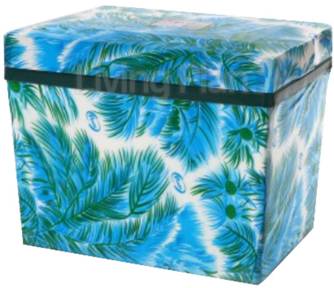 리빙플랜 스티로폼 아이스박스5호 아이스박스 중형 52L 업소용, 야자수, 파란계통